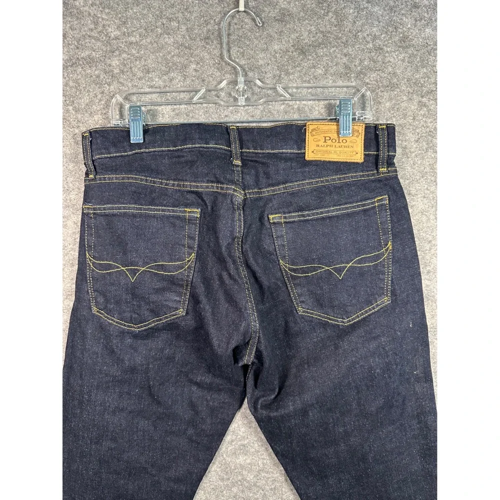 Polo Ralph Lauren Varick Slim‎ Straight Jeans Mens 32x34 Dark Wash Denim
